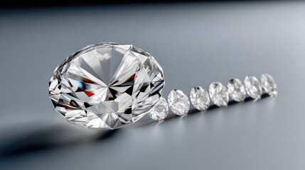 Diamond gemstone crystal luxury jewelry precious clear round brilliant reflection Sparkling diamond gemstone with brilliant cut and clear