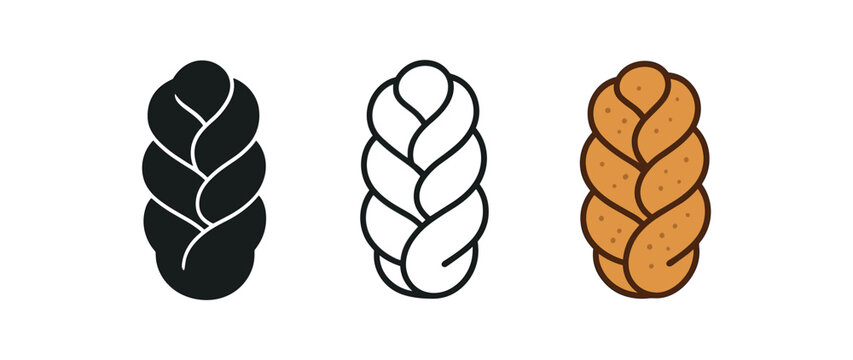 challah bread three braided bread golden brown