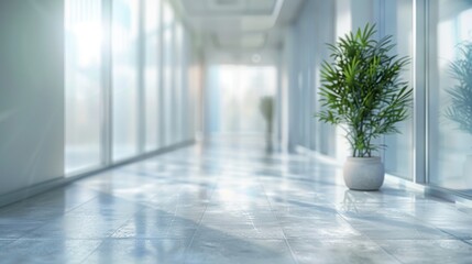 Minimal Business Background With Blurred Office And Large