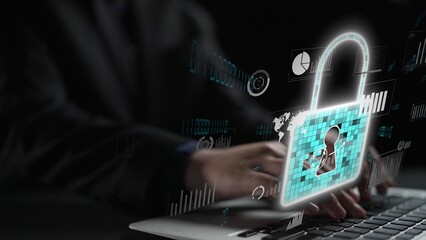 Cyber security protection and cyber security strategies against cyber threats, system hacks, digital breaches, network attacks, and safeguarding data with strong cyber security infrastructure. Thunk