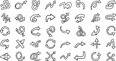 Obraz premium Minimalist line icons set