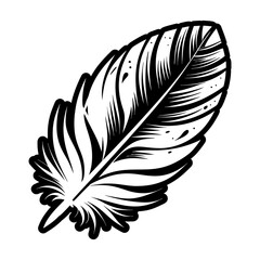 Obraz premium Feather Glyph Style Logos