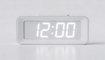 Digital Alarm Clock Isolated on White Background