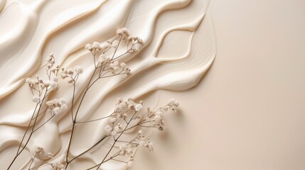 Smooth Beige Aesthetic Background With Space