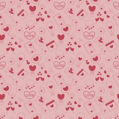 seamless background with hearts