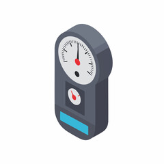 Isometric Digital Pressure Gauge Measurement Device Modern Instrument Illustration
