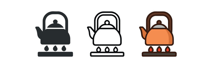 Obraz premium cozy home life tea kettle on stove
