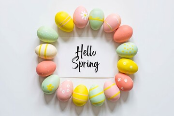Hello spring text.