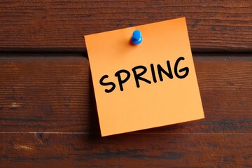 Spring on the sticker.