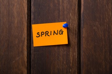 Spring on the sticker.