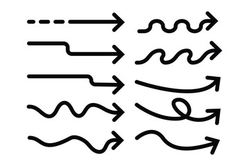 Arrow icon collection. Vector symbol direction for web and graphic design.