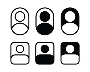 People icon set. User symbol design vector isolated on white background 