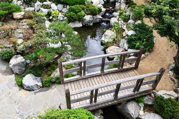 Los Angeles, California: James Irvine Japanese Garden, known as Seiryu-en or &ldquo;Garden of the Clear Stream,&rdquo; in Little Tokyo