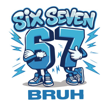 67 six seven Bruh svg, 67 bruh svg