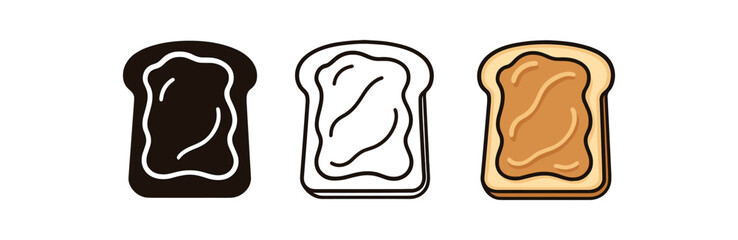 comfort food toast with peanut butter