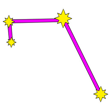 sextans constellation illustration hand drawn isolated vector
