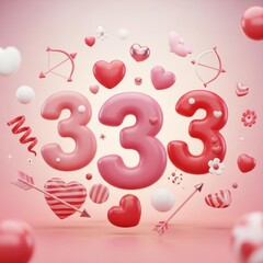 Valentine Hearts Background with Romantic Red and Pink Heart Patterns, Love-Themed Celebration Design