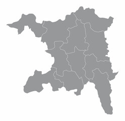 Obraz premium Aargau Canton administrative map