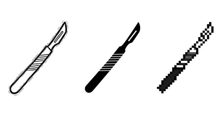 Digital evolution of the scalpel: sketch, silhouette, pixel art