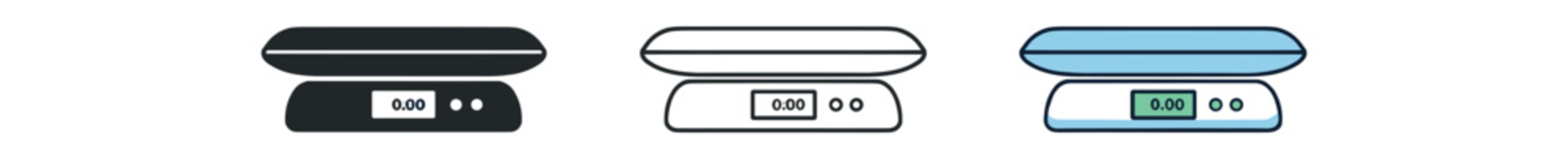 baby scale home icon on light background. compact scale for newborn weighing. growth tracking symbol. object clearly readable