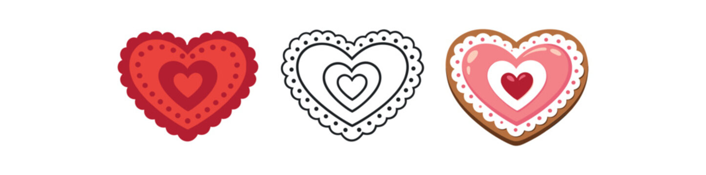 festive holidays heart shaped cookie frosting romantic holiday
