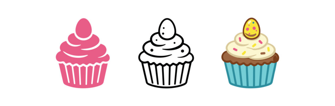 spring easter holidays cupcake with tiny egg topper dessert