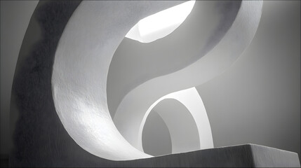 3d render of a spiral staircase