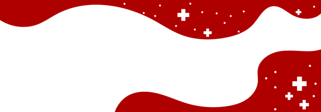 Red wave design with white crosses and dots on white background transparent background - Powered by Adobe