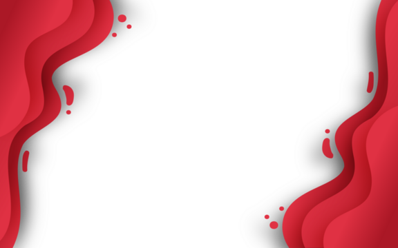 Red wavy abstract background with white space for text and design elements transparent background - Powered by Adobe