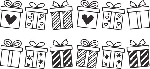 Gift boxes and bows: An assortment of gift boxes and bows, elegantly arranged, each box offering its unique charm, perfect for conveying sentiments of gratitude or celebration.