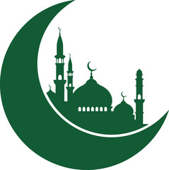 Ramadan Faith Concept Mosque Silhouette Illustration
