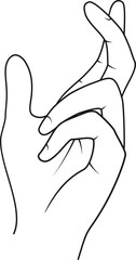 Obraz premium Hand gesture minimal drawing