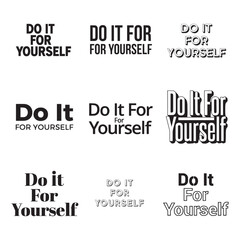 Do It For Yourself determined brush lettering Motivational
