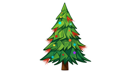 Obraz premium Colorful decorated christmas tree with ornaments and lights