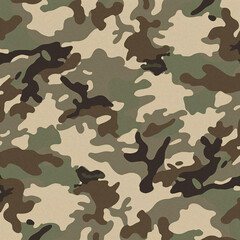 Fototapeta premium Camo Pattern Seamless Military Tactical Print Texture
