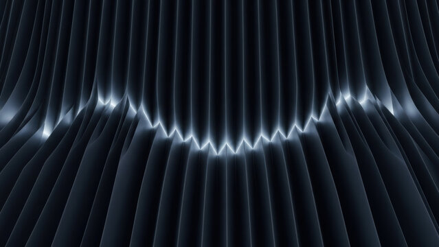 Abstract light waves on dark surface