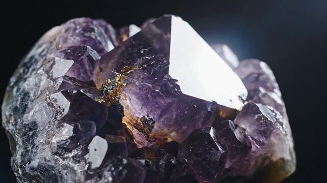 Close-up of a stunning amethyst crystal