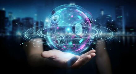 Artificial Intelligence and Cyber Security Technology Concept