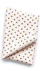 Polka Dot Fabric Fold Isolated On White Background