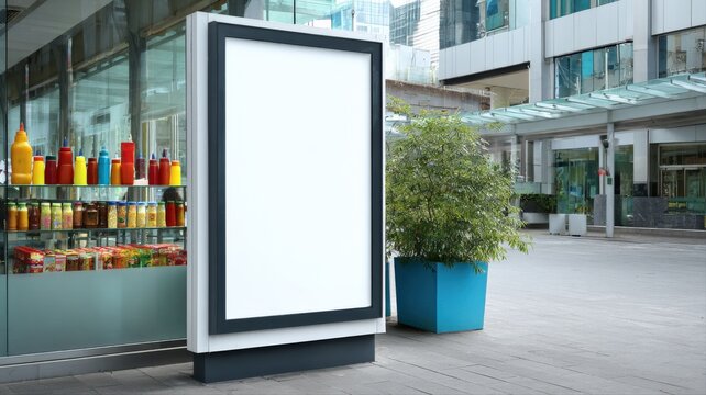 Blank Billboard Mockup Displayed Outdoors in Urban Setting, Suitable for Advertising and Marketing Campaigns