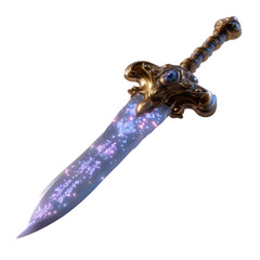 Obraz premium Enchanted sword with glowing runes and ornate hilt