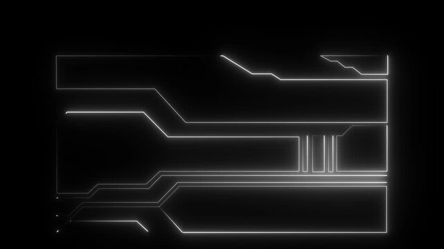 Digital neon HUD futuristic background. Future technology interface data sci-fi display screen. Digital HUD graphic for information call box bars, Technology HUD template.