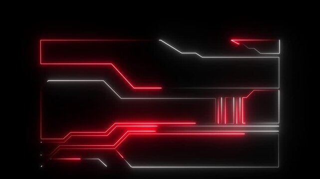Digital neon HUD futuristic background. Future technology interface data sci-fi display screen. Digital HUD graphic for information call box bars, Technology HUD template.