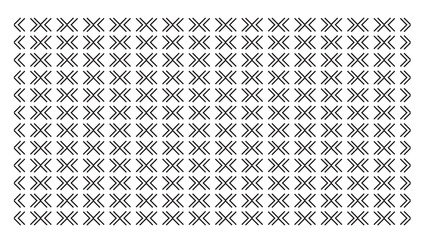 Dense grid pattern of black 'X' shapes and angle brackets creating a textured background with a modern, digital feel.
