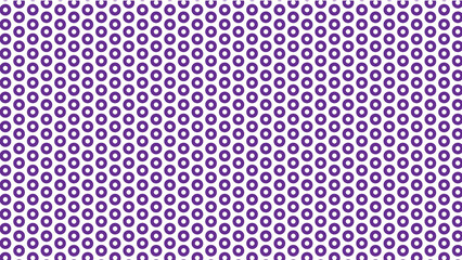 Energetic purple outlined circles with a solid center, forming a bright and playful repeating pattern