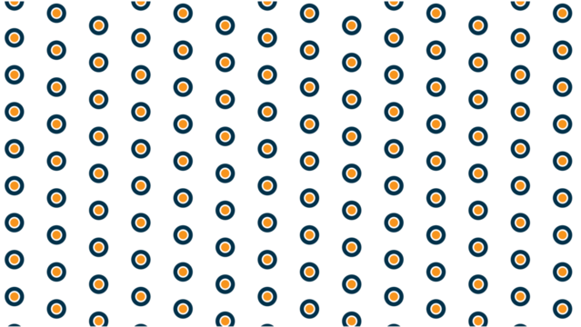 Fresh pattern of orange outlined circles with dark centers, a clean and modern geometric design - Powered by Adobe