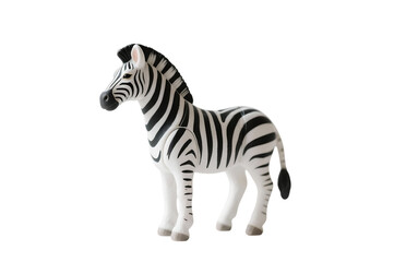 Obraz premium Toy zebra with black and white stripes