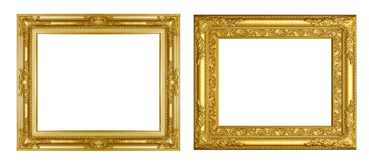 Golden picture frame
