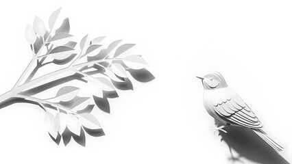 Bird perched on branch