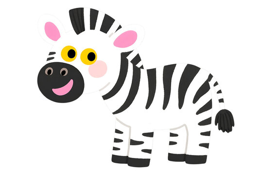 Smiling cartoon zebra illustration